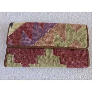 Womens Kilim Woven‎ Trifold Wallet Southwestern